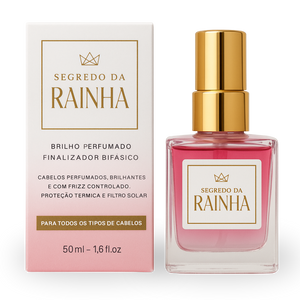 Finalizador Bifásico Segredo da Rainha - Perfume Capilar Brilho Perfumado 50 ml