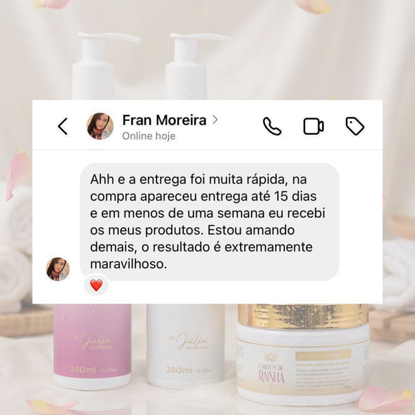 1 Shampoo + 1 Condicionador Crescimento e Fortalecimento + 1 Máscara Hidronutritiva + 1 Máscara Rainha da Força