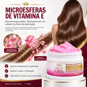 1 Máscara Hidronutritiva + 1 Sérum Rainha do Brilho da Cabelos de Rainha