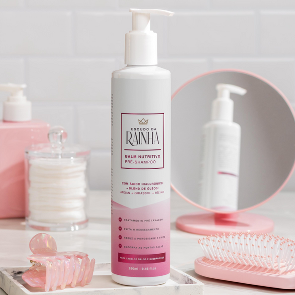 🔥🔥 Promoção: Escudo da Rainha – Balm Nutritivo Pré-Shampoo Cabelos de Rainha 280 ml