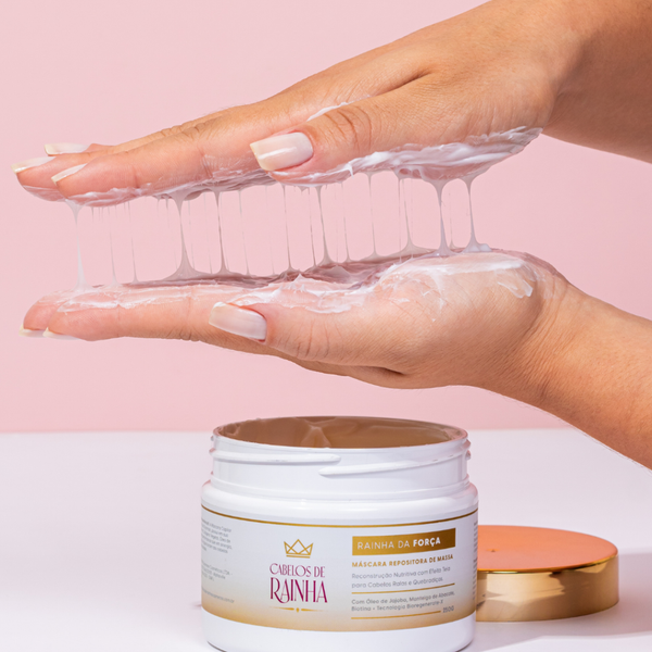 Máscara Hidronutritiva + Balm Nutritivo  Escudo da Rainha + Máscara Rainha da Força Cabelos de Rainha