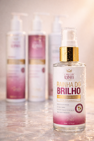 1 Shampoo + 1 Condicionador Crescimento e Fortalecimento + 1 Balm Escuro da Rainha + 1 Sérum Rainha do Brilho