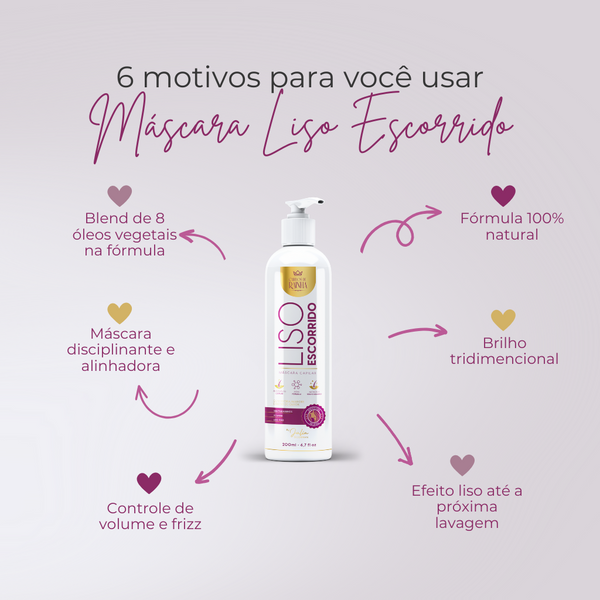 1 Máscara Disciplinante Liso Escorrido 200ml