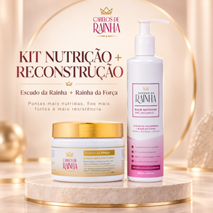 1 Balm Escudo da Rainha Nutritivo + 1 Máscara Rainha da Força da Cabelos de Rainha