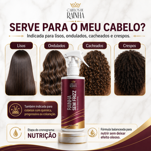 1 Máscara Líquida Rainha sem Frizz da Cabelos de Rainha 120 ml