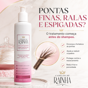 Escudo da Rainha – Balm Nutritivo Tratamento Pre lavagem Cabelos de Rainha 280 ml (Pré-Shampoo)