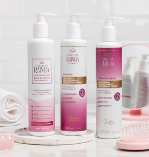 🔥🔥 Promoção: Compre 1 Shampoo + 1 Condicionador Cabelos de Rainha e Ganhe 1 Pré-Shampoo Escudo da Rainha Grátis