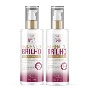 2 Sérum Reparador de Pontas Multifuncional Rainha do Brilho 60ml