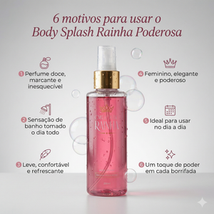 1 Máscara Rainha Sem Frizz + 1 Spray Rainha Blindada + 1 Body Splash Rainha Poderosada Cabelos de Rainha