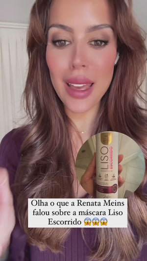 1 Shampoo + 1 Condicionador + 1 Máscara Liso Escorrido + Rainha da Força