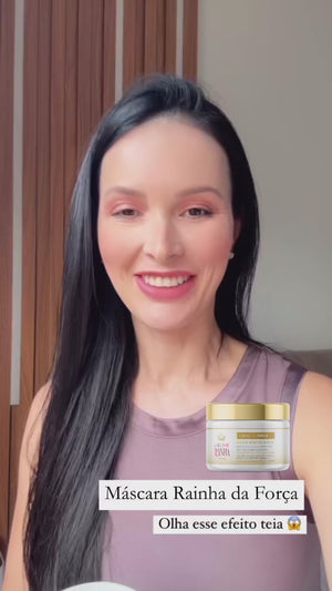 1 Shampoo + 1 Condicionador + 1 Máscara Liso Escorrido + Rainha da Força